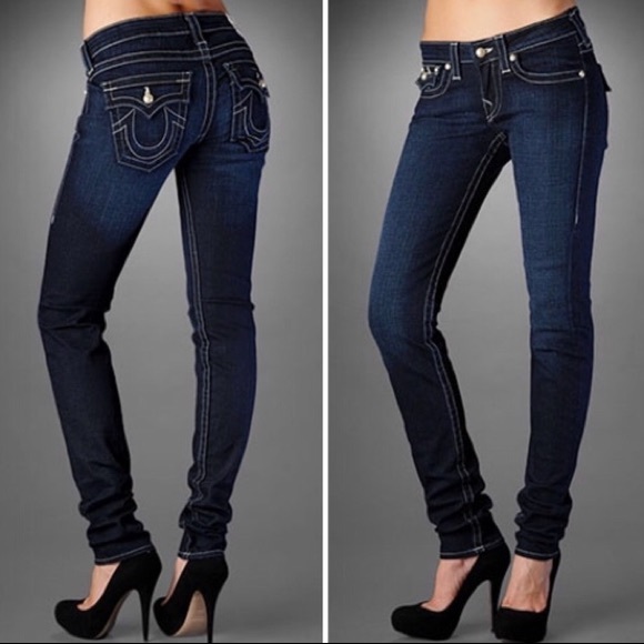 True Religion Julie Dark Wash Low Rise 